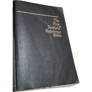 The First Scofield Reference Bible KJV Black Bonded Leather Barbour 1986 Edition